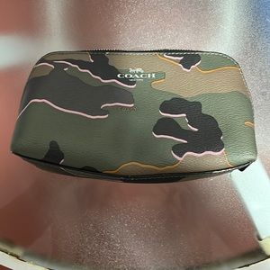 Coach camo cosmetic bag